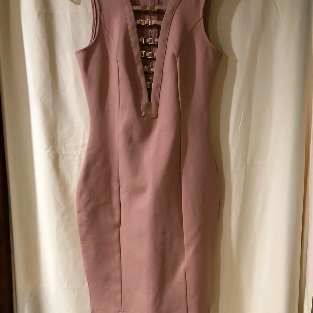 Lac Bleu pink bodycon dress